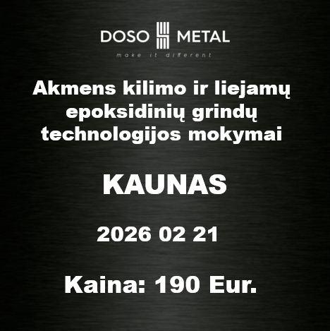 AKMENS KILIMO IR LIEJAMŲ EPOKSIDINIŲ GRINDŲ TECHNOLOGIJOS MOKYMAI