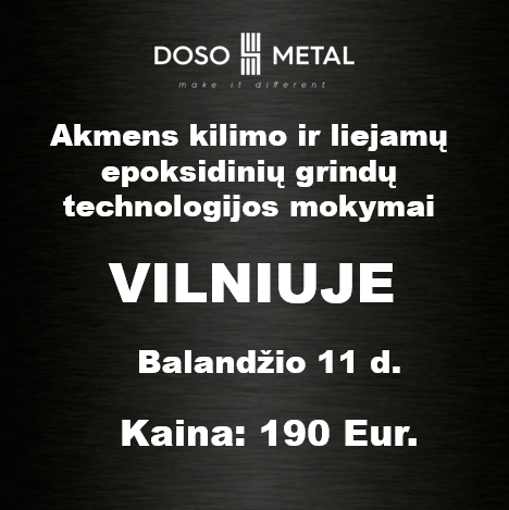 liejamu grindu mokymai balandzio 11 Vilnius